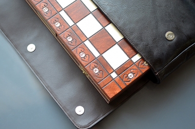Leather bag for chess set